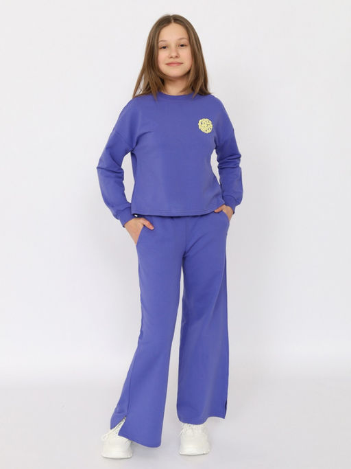 CRB wear/CSJG 90242-44-394 Комплект для девочки (джемпер, брюки),фиолетовый/Ex.Cherubino  фото 2