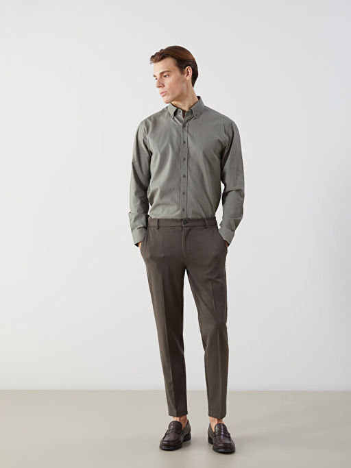 Slim Fit Uzun Kollu Oxford Erkek G?mlek