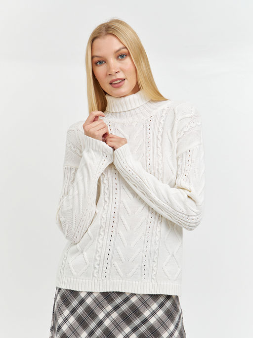 водолазка женская со спущенной линией плеча и с косами - Glenfield фото 5