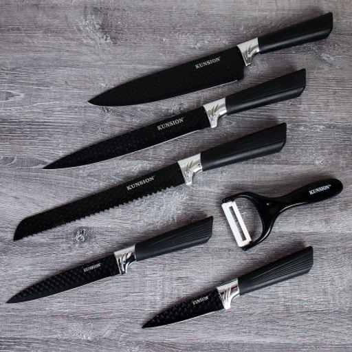 Набор кухонных ножей 6 предметов / WD-104 /уп 24/овощечистка в комплекте - Галеонтрейд фото 2