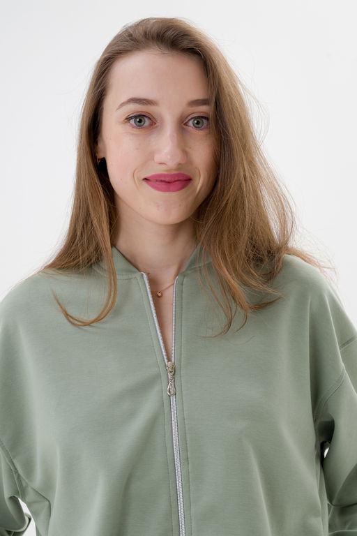 Бомбер из коттон фита полынь макси - Амадэль фото 13