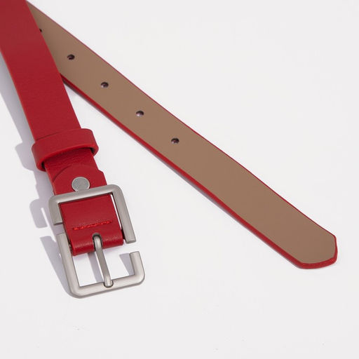 Ремень женский, ширина 2,5 см, винт, пряжка метал, цвет красный - Simaland фото 2