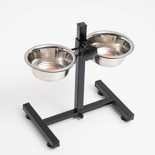 Регулируемая подставка 28 см с 2 мисками по 400 мл - Пижон фото 3