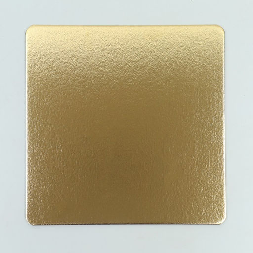 Цена за 5 шт. Подложка для торта усиленная,30×30 см, золото - белый, 3.2 мм