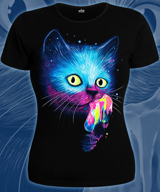 Футболка женская Fluro Ice Cream - Good фото 2