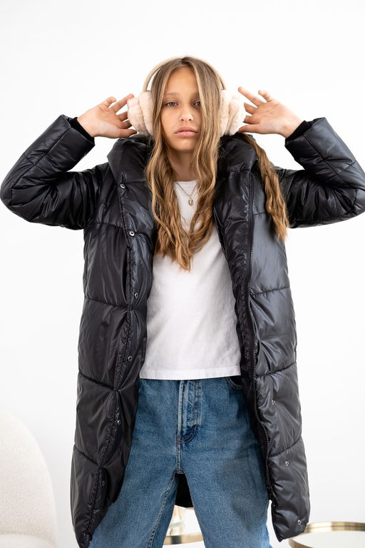 Пальто зимнее "Онли" черный