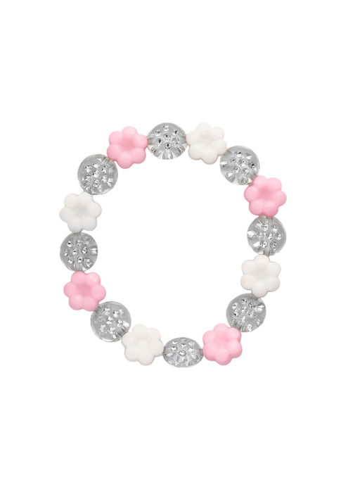 Цена за 3 шт. Браслет детский «Выбражулька. Нежные цветочки», d=6 см, бело-розовый