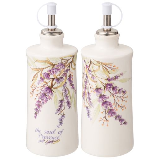 НАБОР ДЛЯ МАСЛА/УКСУСА ДУША ПРОВАНСА 2ПР. 6,5*6,5 СМ. ВЫСОТА=14,5 СМ. / 300 МЛ.