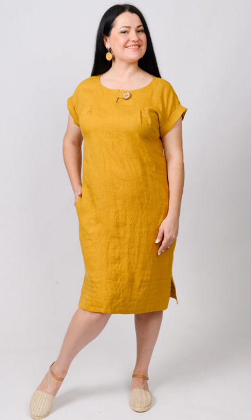 Льняное платье-футляр