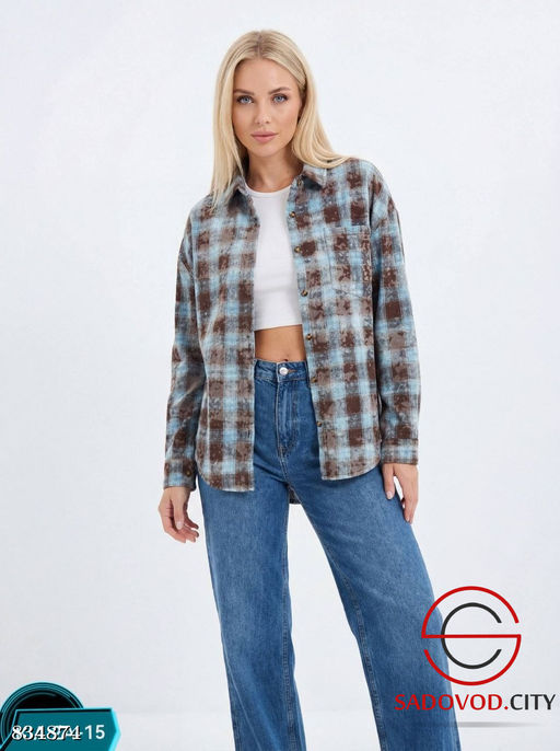 Женская рубашка в клетку