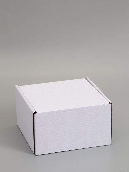 Коробка самосборная, крафт, белая 25 х 25 х 12 см