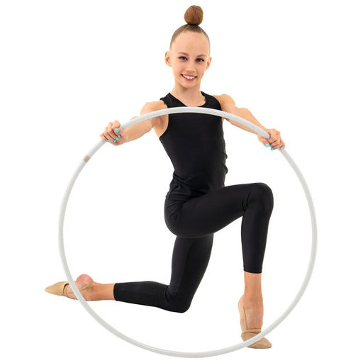 Обруч профессиональный для художественной гимнастики Grace Dance, d=80 см, цвет белый  фото 5