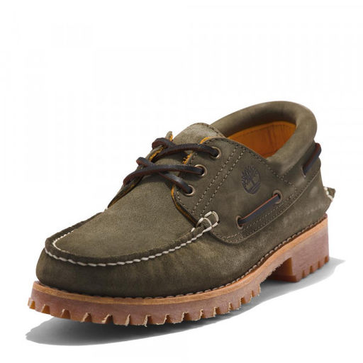 Мужские мокасины Timberland Authentics 3 Eye Classic зеленые  фото 9