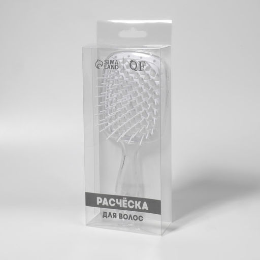 Расчёска массажная, широкая, продуваемая, 8.5×20.5(±1) см, прозрачная