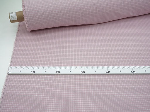 Пестрядь Средняя клетка на св.розово-сиреневом, ш.1.4м, хлопок-95%, п/э-5%, 140гр/м.кв - Купава фото 7
