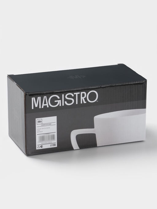 Кружки Magistro White Snow, набор 2 шт., 340 мл, фарфор, белые