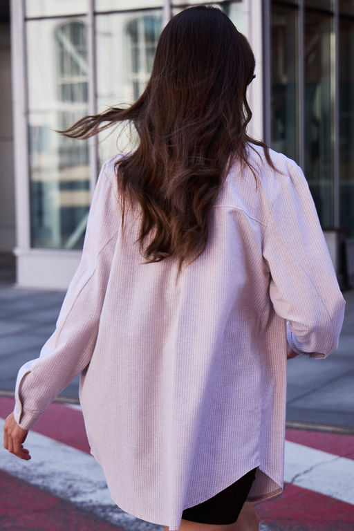 Рубашка оверсайз в полоску хлопковая