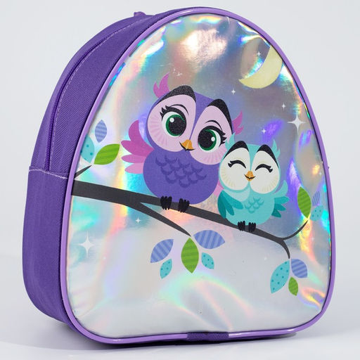 Рюкзак детский Совушки, голография 23х20,5 см - NAZAMOK KIDS фото 3
