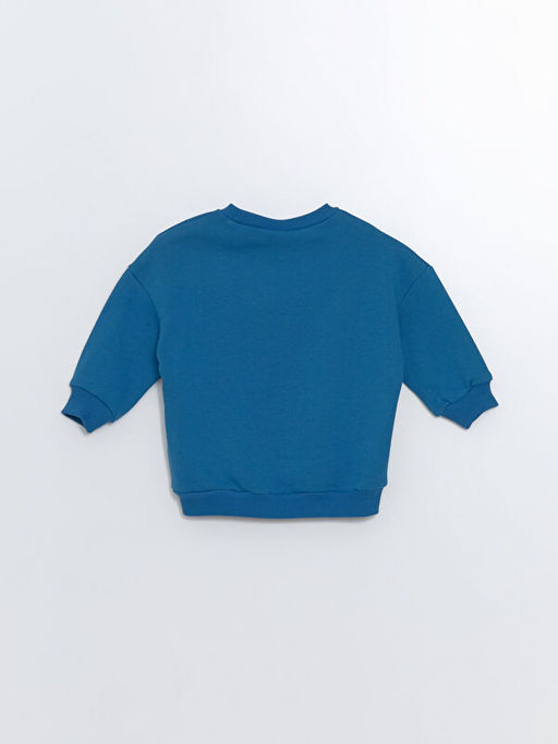 Bisiklet Yaka Bask?l? Erkek Bebek Sweatshirt - Waikiki фото 3