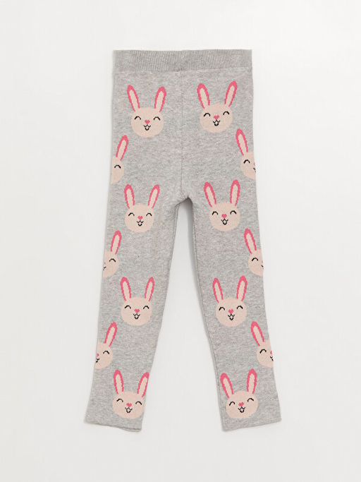 Beli Lastikli Desenli K?z Bebek Triko Tayt