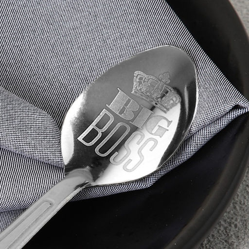 Цена за 2 шт. Ложка чайная с гравировкой Big boss, h=14 см