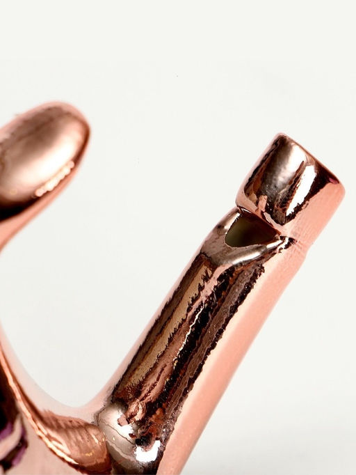 Цена за 2 шт. Свистулька керамическая птичка «Розовое золото»