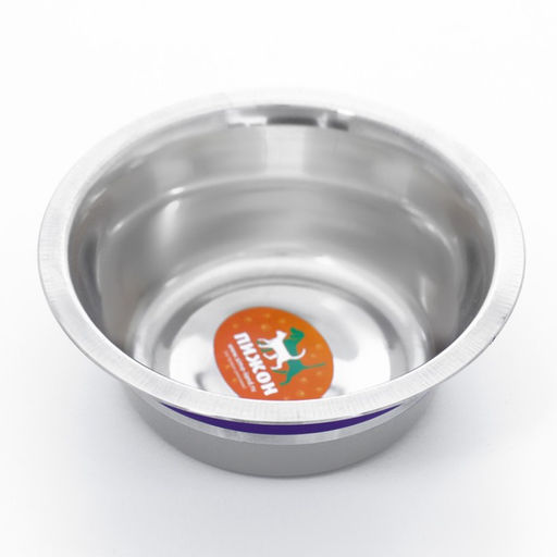 Миска цветная стандарт 350 мл, фиолетовая/бежевая - Пижон фото 3