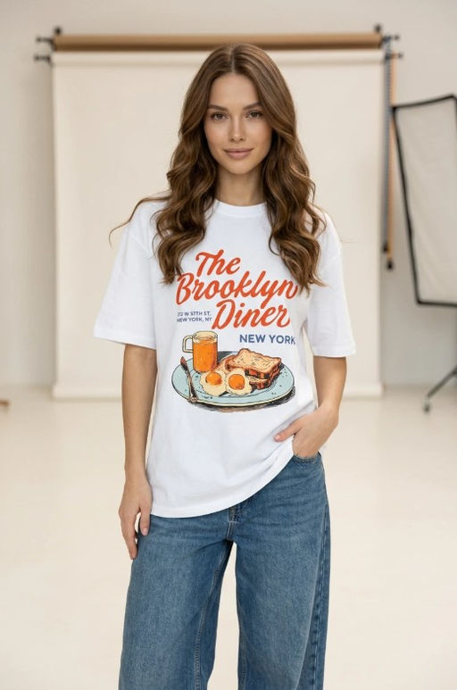 K13598 Футболка OVER SIZE (хлопок) БЕЛЫЙ_02