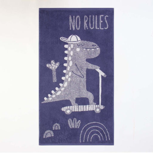 Цена за 2 шт. Полотенце детское махровое «Этель» No rules, 50×90 см, хлопок 100%, синее