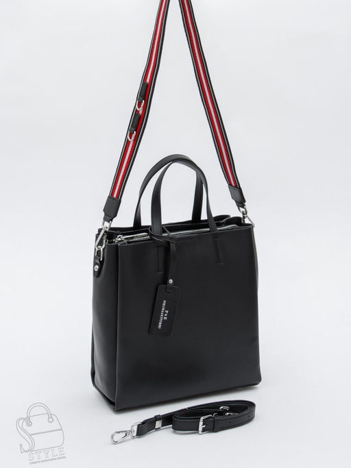 Сумка женская кожаная 6062L black Polina&Eiterou