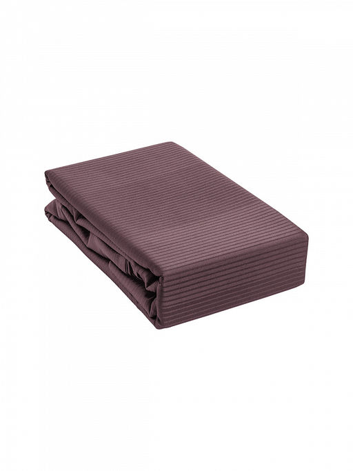 Простыня сатин-страйп 210x240 пурпурный сатин - Denastia фото 2