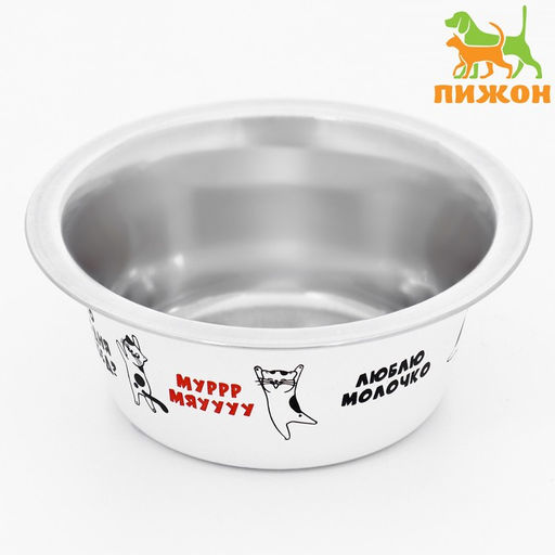 Миска стандартная Пижон. Муррр, мяууу, 225 мл