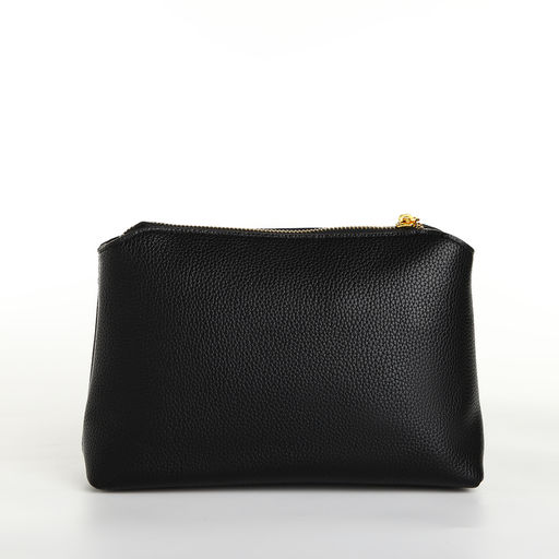 Сумка женская мешок 2 в 1, на кнопке, косметичка, цвет чёрный - Simaland фото 7