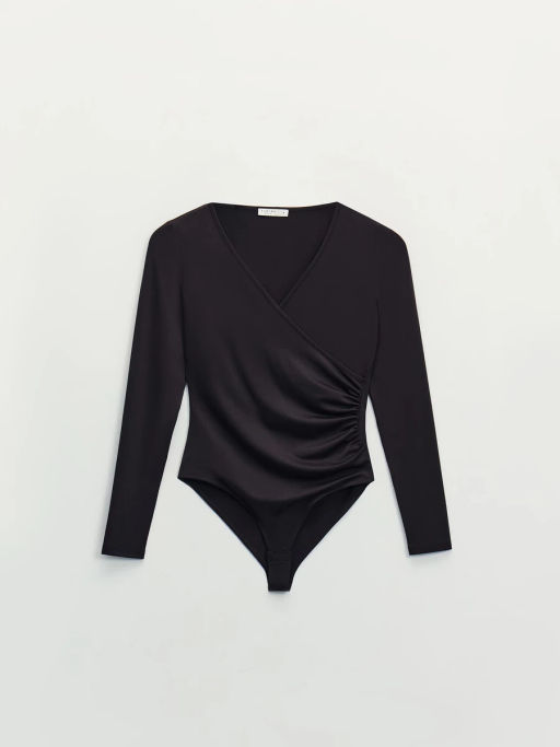 Боди с длинным рукавом и V-образным вырезом / Zarina