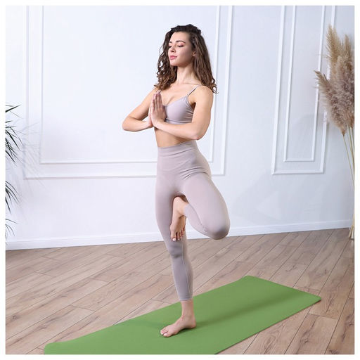 Коврик для йоги Sangh, 183610,6 см, цвет зелёный  фото 2