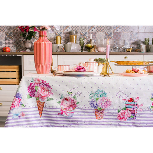 Скатерть Этель Сладости 180?147 см, 100% хлопок, репс 210 г/м?