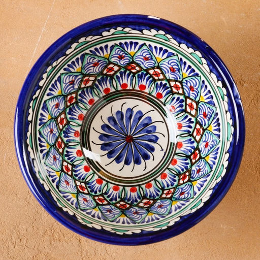 Коса Риштанская Керамика Узоры, 18 см, большая, микс - Шафран фото 11