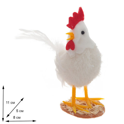 Фигурка декоративная "Петух", L8 W5 H11 см, 2в.