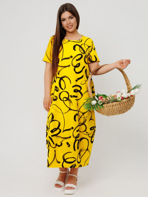 Платье женское П-168 (кулирка) Темно-зеленая