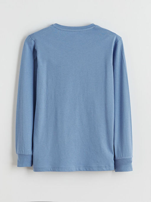 Bisiklet Yaka Bask?l? Erkek ?ocuk Pijama Tak?m?