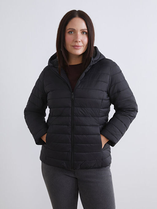 Kad?n Kap??onlu D?z ?i?me Mont