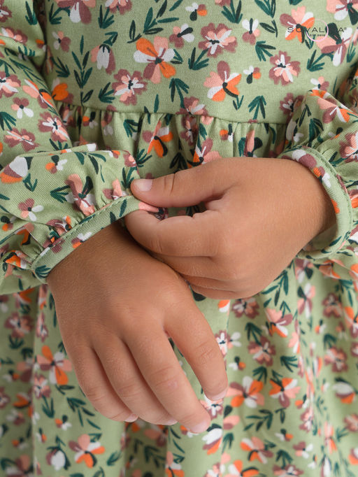 Платье Моана цветочки на хаки - Sovalina фото 34