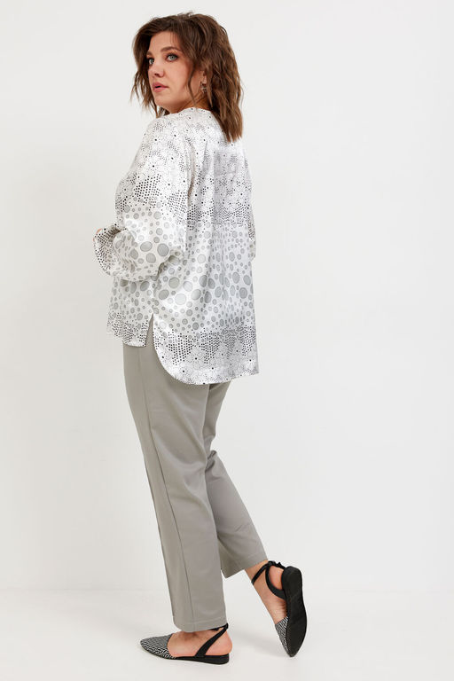 Блуза BegiModa 4142 Круги на белом