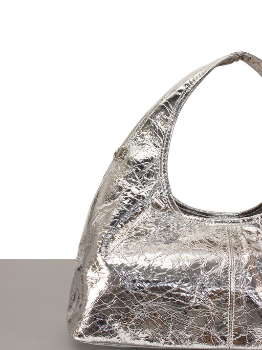 LACCOMA сумка НИ889-серебристый натуральная кожа хлопок