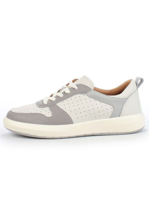 05-PDL252-2 BEIGE/GRAY Кроссовки женские (натуральная кожа) - Фабричный китай фото 6