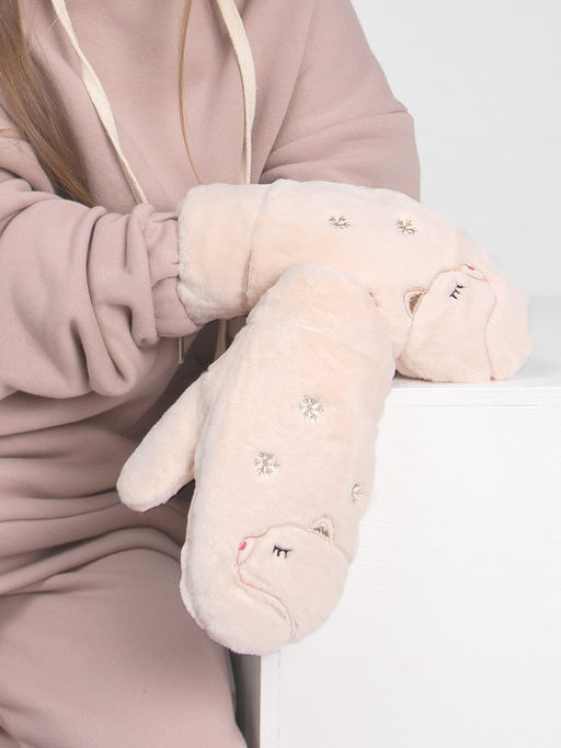 Варежки детские меховые Kim Lin  фото 2