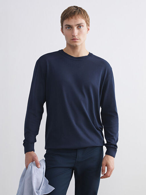 Bisiklet Yaka Erkek Triko Kazak