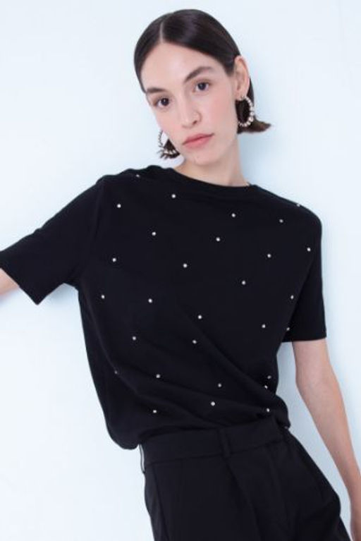 Regular Fit Bisiklet Yaka Tas Detayl? Casual K?sa Kollu Tisort