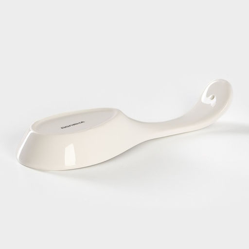 Подставка фарфоровая под ложку Доляна «Млечный путь», 21,5×7,5×3,5 см, цвет серый