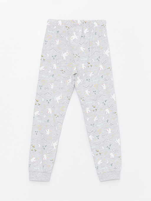 Beli Lastikli Bask?l? K?z ?ocuk Pijama Alt - Waikiki фото 2